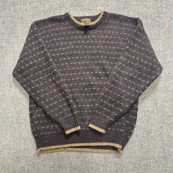 Other - VTG Woolrich Pullover Sweater Mens L John Rich And Bros Blue Patterned 90s